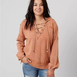 Gilded intent (buckle) lace-up sweatshirt/hoodie, size medium